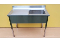 Dřez mycí s odkládací plochou vlevo 1000x600x900mm gastro Dřez mycí s odkládací plochou vlevo 1000x600x900mm gastro