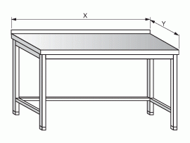 Stůl pracovní s trnoží 1300x600x900mm nerez  gastro