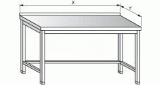 Stůl pracovní s trnoží 1900x600x900mm nerez gastro