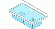 Dvoudřez lisovaný 1000x600mm nerez gastro