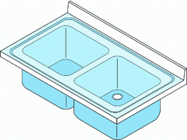 Dvoudřez lisovaný 1200x600mm nerez gastro