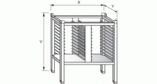 Podstavec otevřený pod konvektomat se zásuvy 800x600x700mm nerez gastro