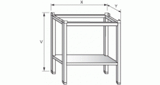 Podstavec  pod myčku s policí 600x600x700mm nerez gastro