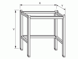 Podstavec  pod myčku  600x600x700mm nerez gastro