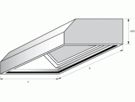 Digestoř průmyslová nástěnná 2500x900x300mm nerez gastro