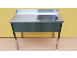 Dřez mycí s odkládací plochou vlevo 1200x700x900mm nerezový nábytek gastro