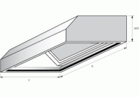 Digestoř nástěnná 700x900x300mm nerez gastro