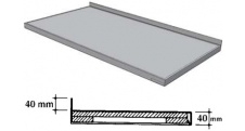 Pracovní deska nerezová se zadním lemem 1200x600x40mm gastro nerez nábytek