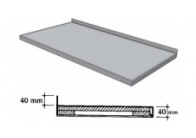 Pracovní deska nerezová se zadním lemem1000x700x40mm gastro nerez nábytek