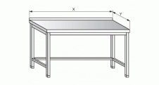 Stůl pracovní s trnoží  2400x600x900mm nerez gastro